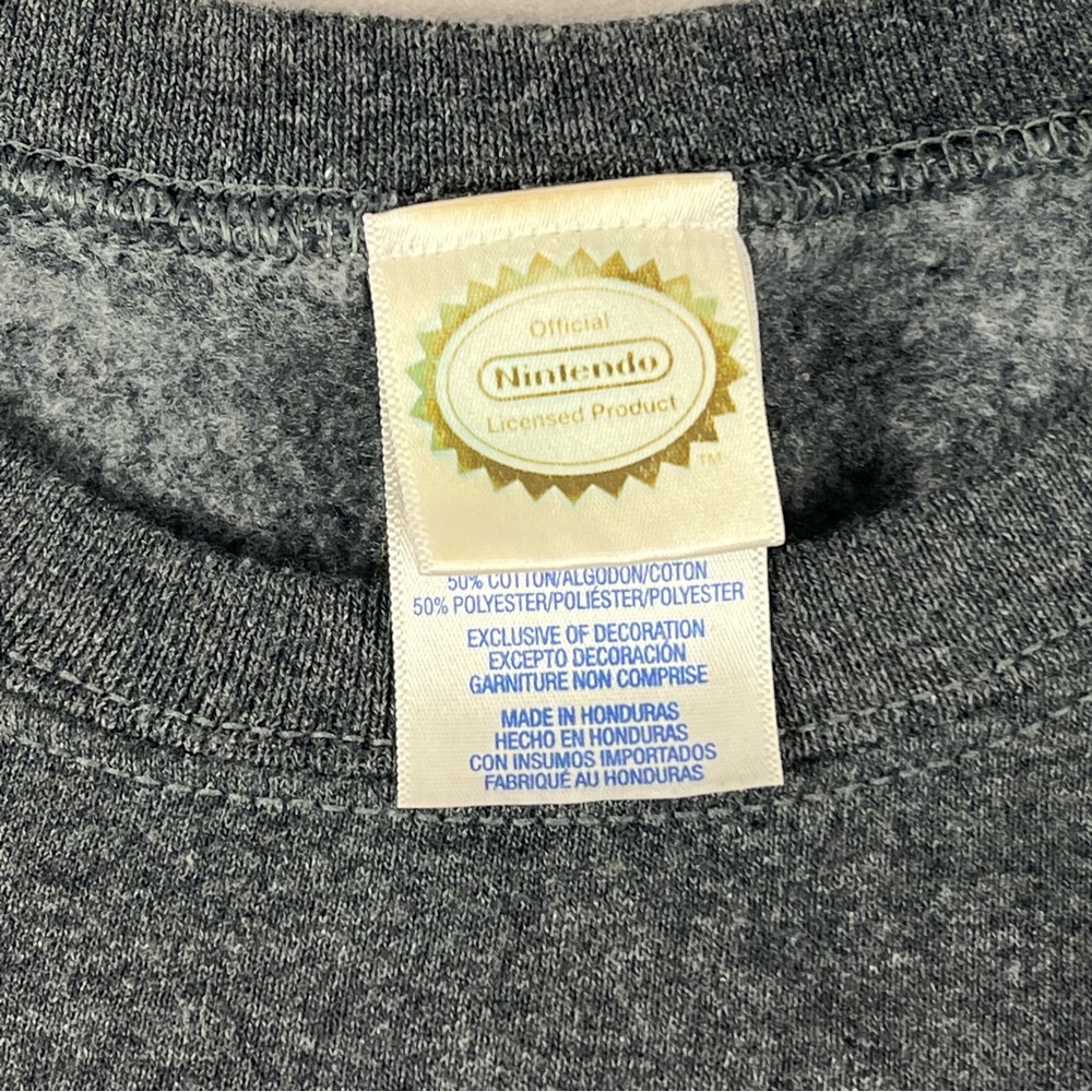 Nintendo Splatoon Sweater Mens Large Grey Inkling Crew Neck Sweatshirt - Picture 3 of 7